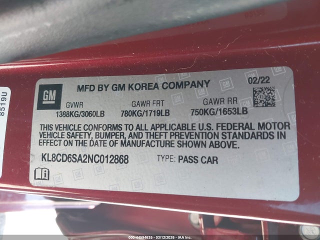 CHEVROLET SPARK FWD 1LT AUTOMATIC - 9