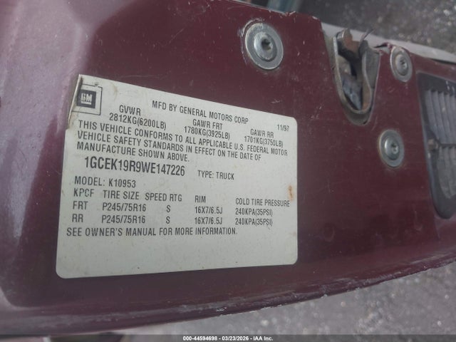 CHEVROLET C/K 1500 SILVERADO FLEETSIDE - 9