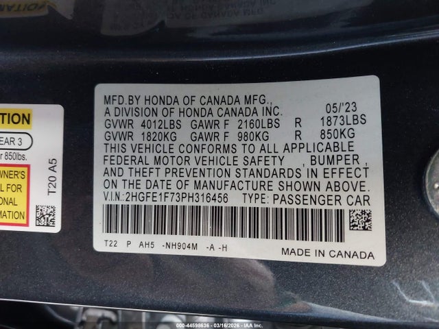 HONDA CIVIC EX/EX W/O BSI - 9