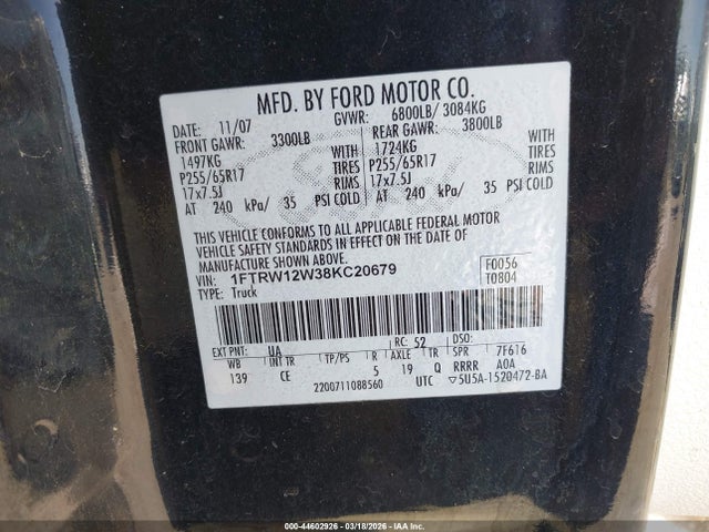 FORD F-150 60TH ANNIVERSARY/FX2/XL/XLT - 9