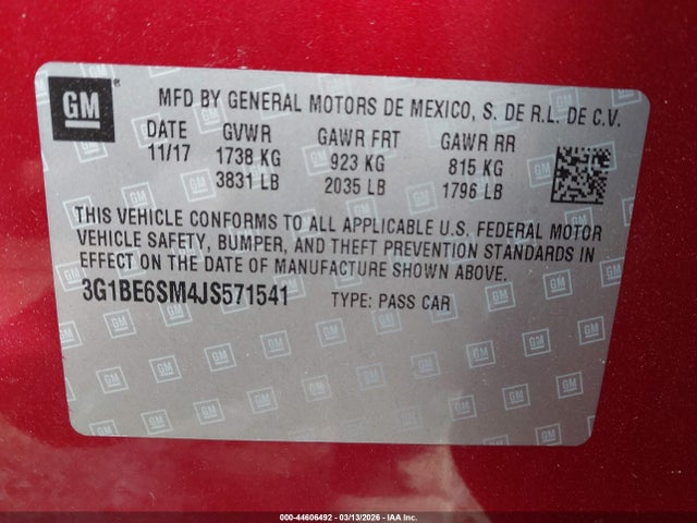 CHEVROLET CRUZE LT AUTO - 9