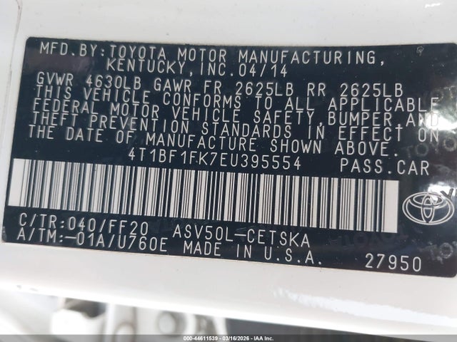 2014 Toyota CAMRY SE photo 9