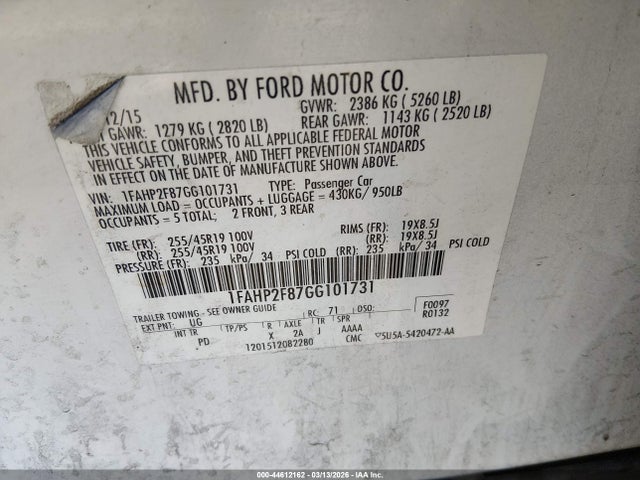 FORD TAURUS LIMITED - 9