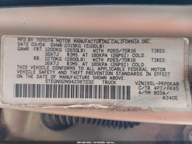 TOYOTA TACOMA - 9
