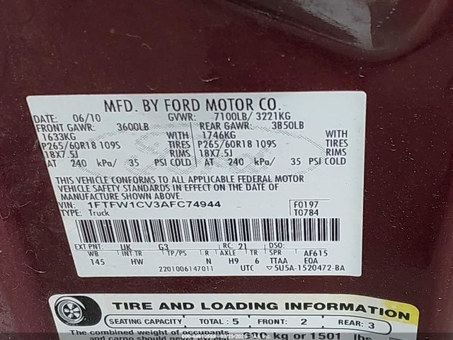 FORD F-150 FX2 SPORT/HARLEY-DAVIDSON/KING RANCH/LARIAT/ - 9
