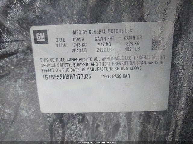 CHEVROLET CRUZE LT AUTO - 9