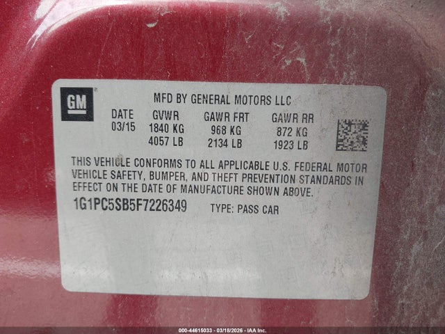 CHEVROLET CRUZE 1LT AUTO - 9