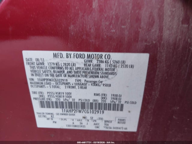 FORD TAURUS LIMITED - 9