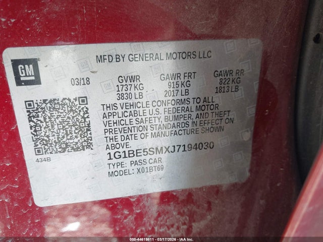 CHEVROLET CRUZE LT AUTO - 9