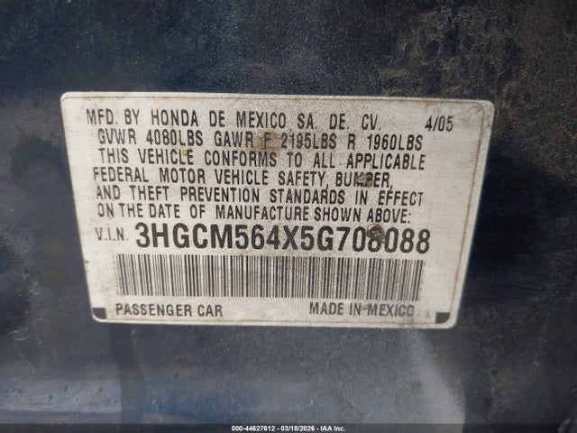 HONDA ACCORD 2.4 LX - 9