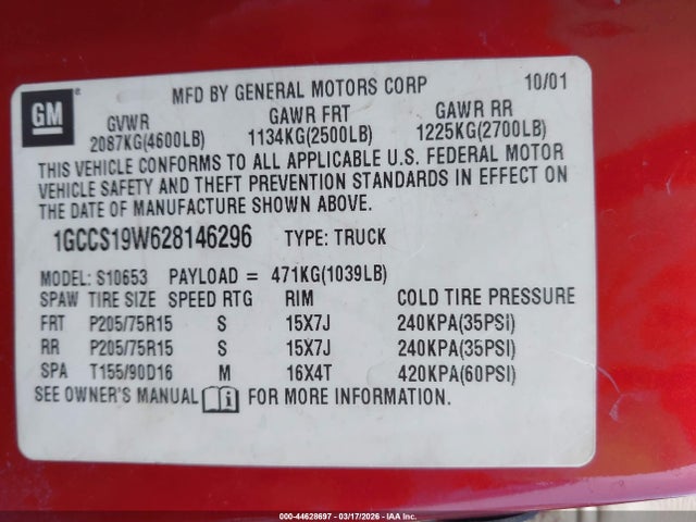 CHEVROLET S-10 LS - 9