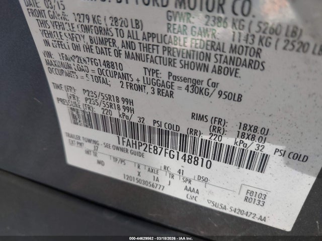 FORD TAURUS SEL - 9