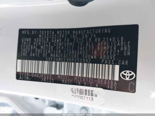 2024 Toyota COROLLA SE photo 9
