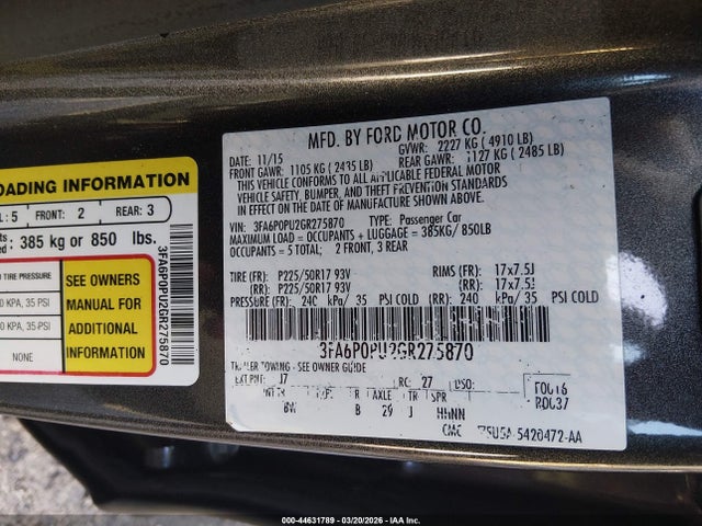 FORD FUSION ENERGI SE LUXURY - 9