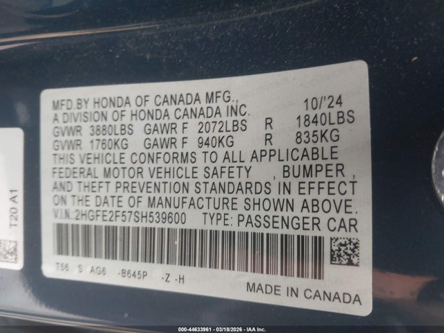 HONDA CIVIC SPORT - 9