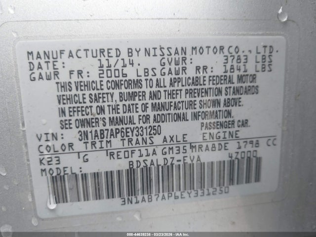 NISSAN SENTRA SV - 9