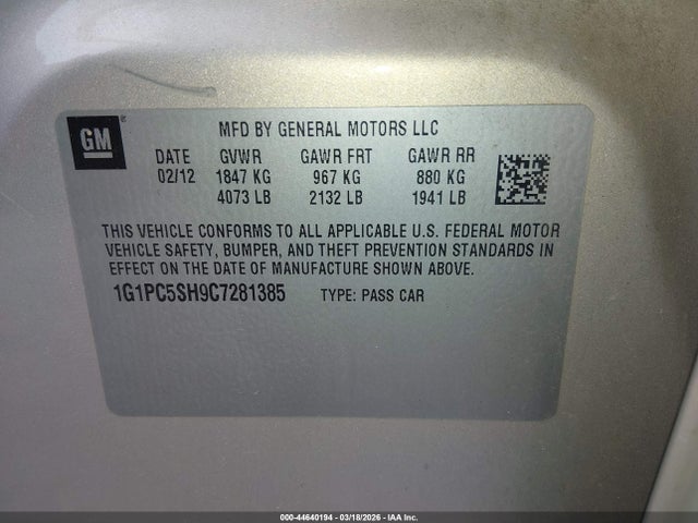 CHEVROLET CRUZE LS - 9