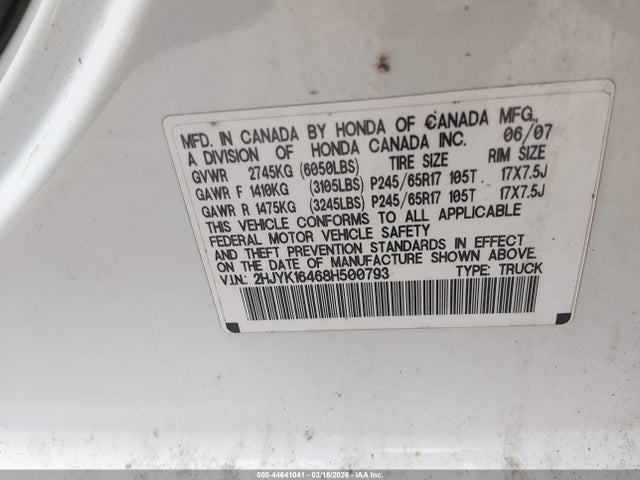 HONDA RIDGELINE RTS - 9