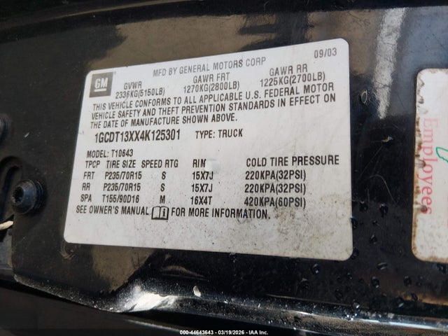 CHEVROLET S-10 LS - 9