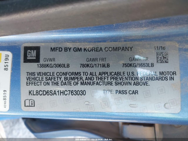 CHEVROLET SPARK 1LT CVT - 9