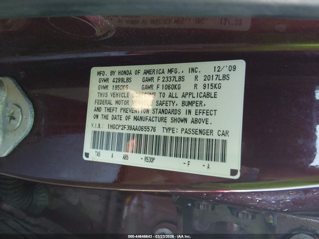 HONDA ACCORD 2.4 LX - 9