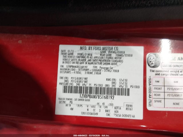 صورة 9 لـ 2011 FORD MUSTANG V6 PREMIUM