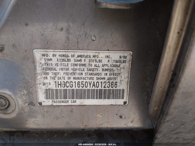 HONDA ACCORD 3.0 EX - 9