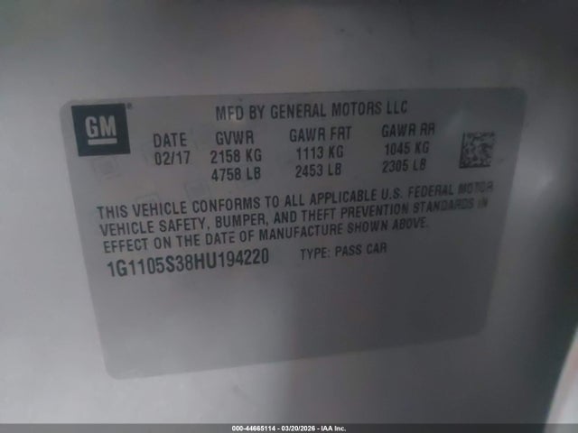 2017 Chevrolet IMPALA 1LT — фото 9