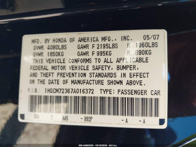 HONDA ACCORD 2.4 LX - 9