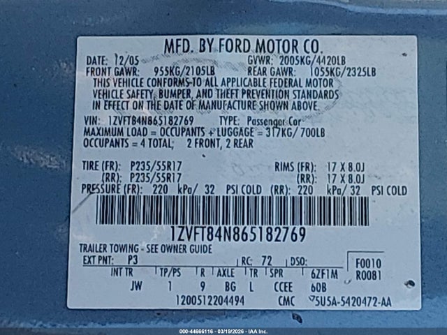 FORD MUSTANG V6 - 9