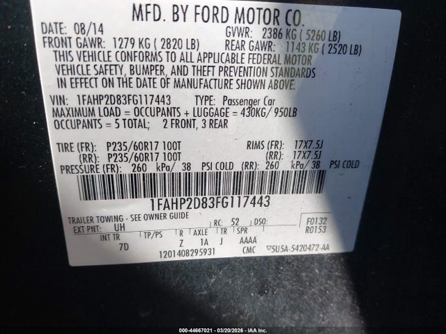 FORD TAURUS SE - 8