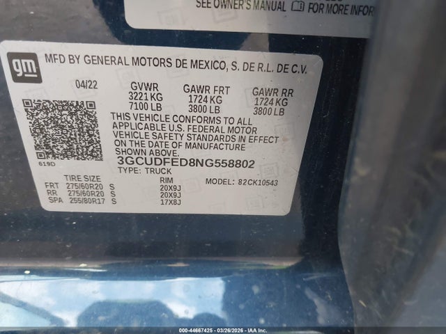 CHEVROLET SILVERADO 1500 4WD SHORT BED LT TRAIL BOSS - 9