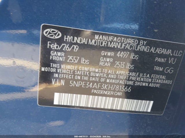 HYUNDAI SONATA SEL - 9