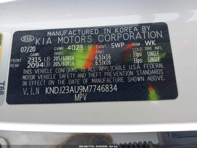 2021 KIA SOUL S 照片 9