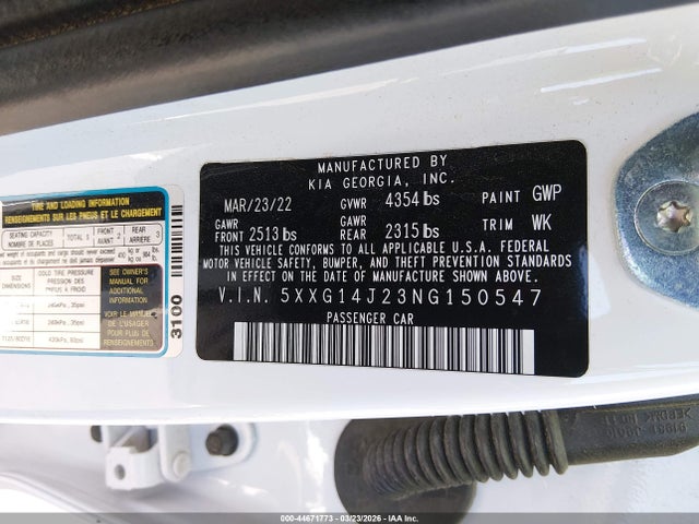 2022 KIA K5 LXS photo 9
