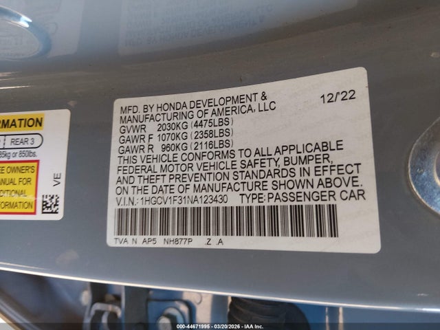 HONDA ACCORD SPORT - 9