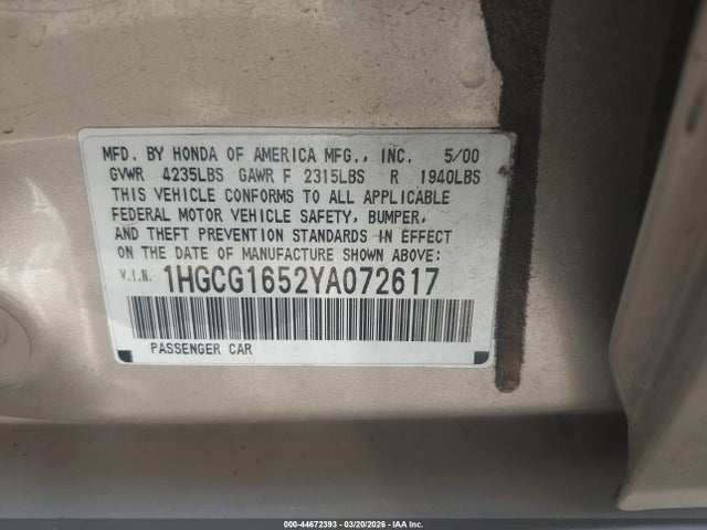 HONDA ACCORD 3.0 EX - 9