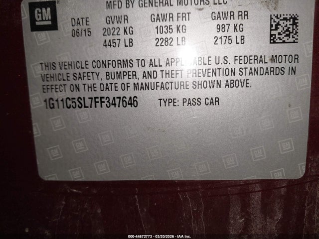 CHEVROLET MALIBU 1LT - 9