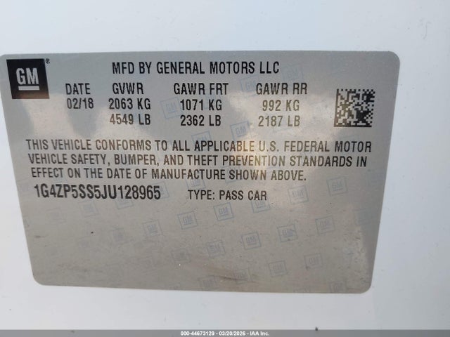 2018 BUICK LACROSSE ESSENCE 9