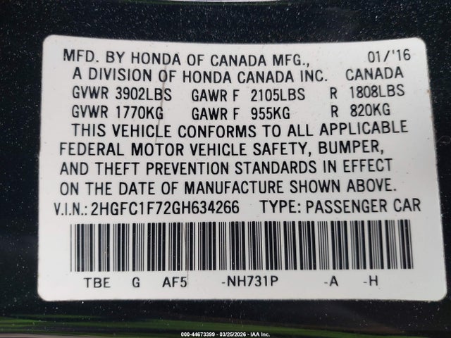 HONDA CIVIC EX-L - 9