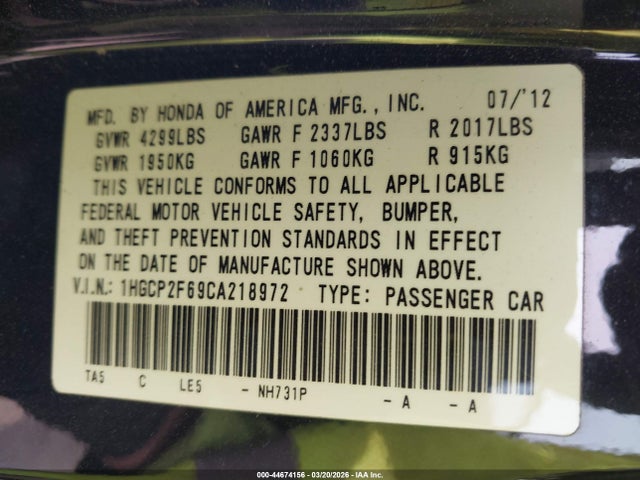 HONDA ACCORD 2.4 SE - 9