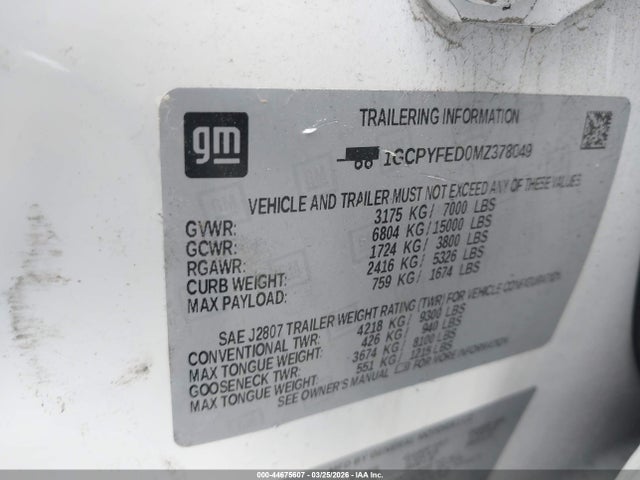 CHEVROLET SILVERADO 1500 4WD STANDARD BED LT TRAIL BOSS - 9