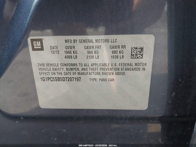 CHEVROLET CRUZE 1LT AUTO - 9