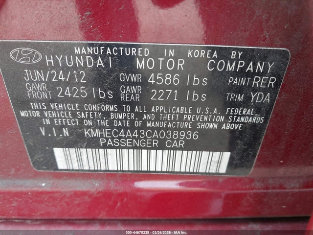 HYUNDAI SONATA HYBRID - 9