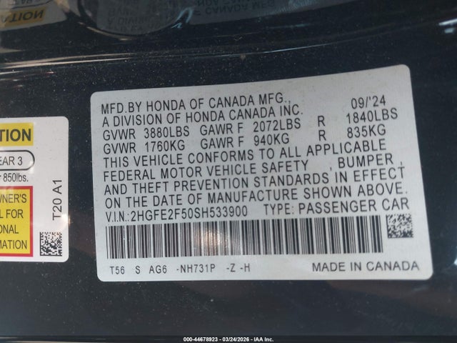 HONDA CIVIC SPORT - 9