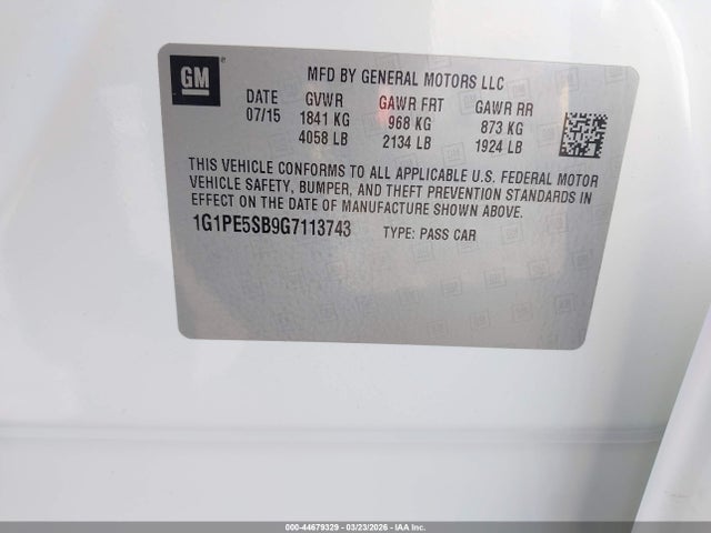 CHEVROLET CRUZE LIMITED 1LT AUTO - 9