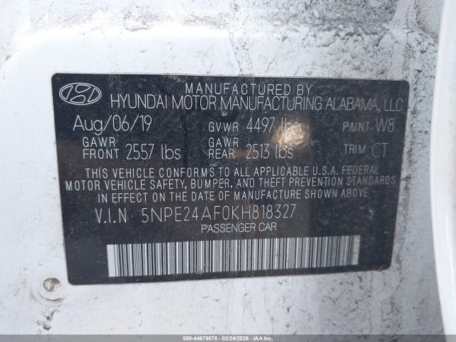 2019 Hyundai SONATA SE — фото 9