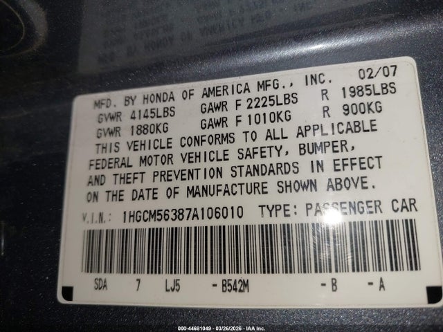 HONDA ACCORD 2.4 SE - 9