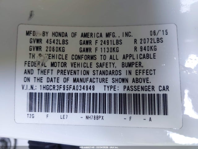 HONDA ACCORD TOURING - 9