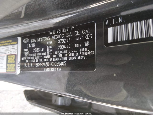 2019 KIA FORTE LXS — миниатюра 9
